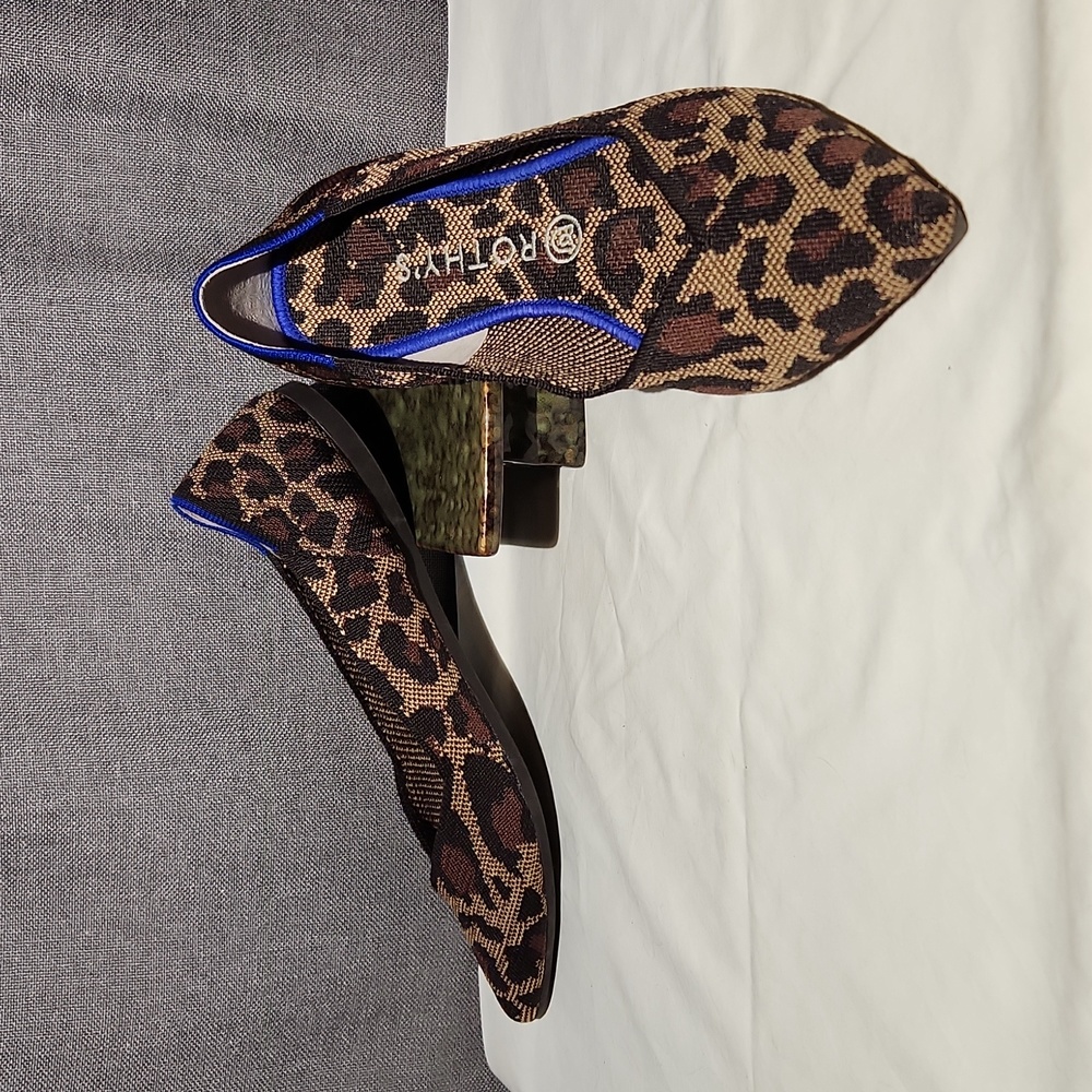 Rothy's Wildcat Point Flats Retired Leopard Print Size W 11